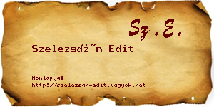 Szelezsán Edit névjegykártya